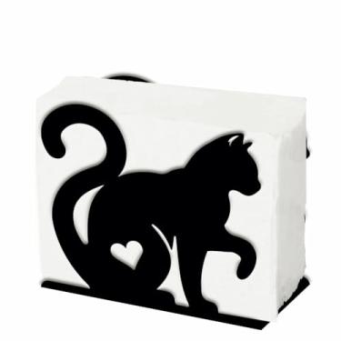 Imagem de SUPERDANT Porta-guardanapos de gato fofo para mesas captura de gato natural dispensador de papel guardanapo de papel para cozinha mesa de jantar bancada piquenique ao ar livre decoração de reunião de