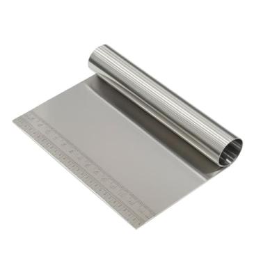 Imagem de Espátula Raspadora de Confeitaria em Aço Inox 15cm – Cortar, Temperar, Dividir e Alisar Massas com Régua Integrada