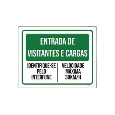 Imagem de Placa De Sinalização - Condomínio Entrada Visitantes 36X46 - Sinalizo