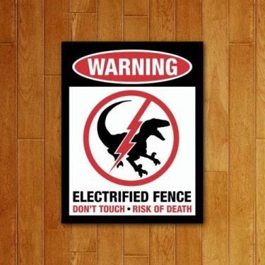 Imagem de Placa Decorativa - Eletrified Fence Cerca Elétrica - Legiao Nerd