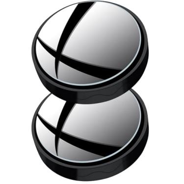 Imagem de Espelhos retrovisores redondos de carro, 2 peças de espelho retrovisor lateral para carros, SUVs e caminhões CA