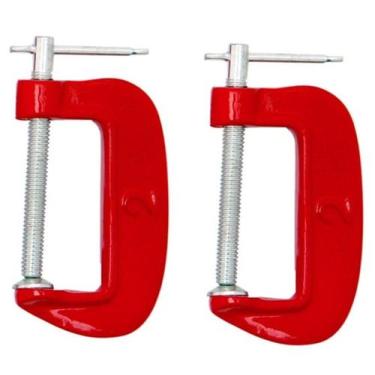 Imagem de Kit 2 Grampos Sargento 2 Polegadas (51mm) Tipo C Em Ferro Fox Tools