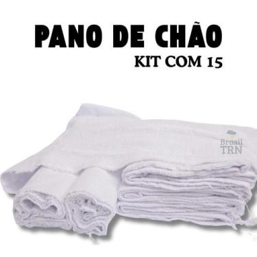Imagem de Pano Saco De Chão Branco 15 Unidades 70x 45cm Grosso Grande Duplo Alve
