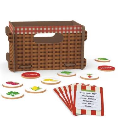 Imagem de Jogo Aprendendo Inglês Brincando Frutas e Vegetais com Cestinha 3D Inc