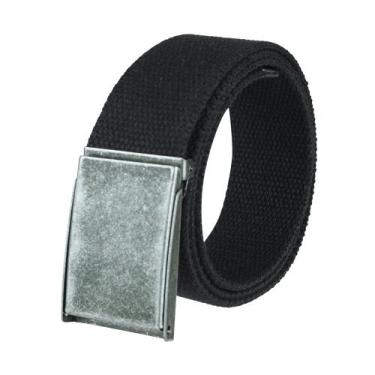 Imagem de Cinto Masculino De Lona Tático Militar Fivela Aço - RCM, Preto