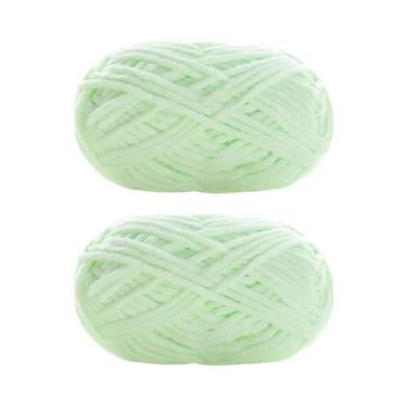 Imagem de Fio De Veludo Grosso 2 Peças 50g Cada Lã Chenille Macia Para Tricô Art