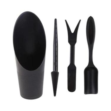 Imagem de Kit De Jardinagem Com 4 Peças Com Pá, Colher, Fertilizante Para Bonsai
