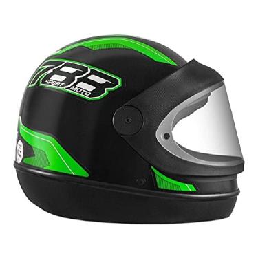 Imagem de CAPACETE FECHADO PRO TORK NEW SPORT MOTO PRETO - VERDE TAM. 56