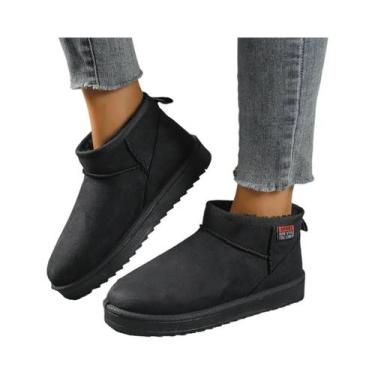 Imagem de Botas De Inverno De Tamanho Grande Para Mulheres, Quentes, Casuais, Em