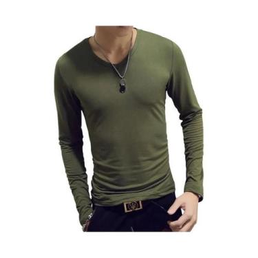 Imagem de Camiseta De Tênis Masculina De Manga Longa Slim Fit, Roupas Esportivas
