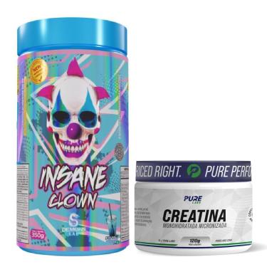Imagem de Kit Pré Treino Insane Clown 350g  + Creatina Pura 120g Pure Athletic-Unissex