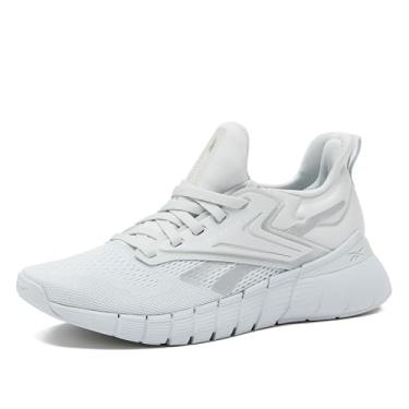 Imagem de Reebok Tênis feminino Nano Gym para treino e caminhada, lua/azul Y2K, prata metálico, 34