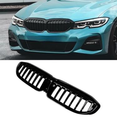 Imagem de Kit de carroceria de grade decorativa para para-choques de carro Grade de para-choque frontal compatível com G20 G21 G28 2019-2022 Peça externa