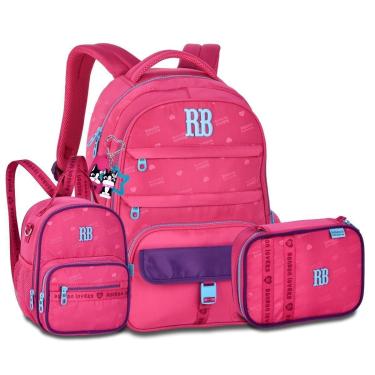 Imagem de Kit Mochila com Lancheira 2 em 1 e Estojo Box Rebecca Bonbon-Feminino