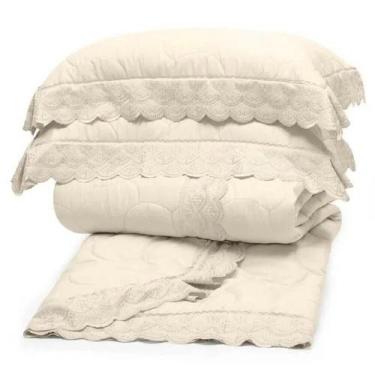 Imagem de Kit Colcha Cobreleito Queen Renda Sonata 3 Peças Buettner, ., PEROLA