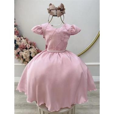 Imagem de Vestido Infantil Luxo Menina para Festa de Aniversário - Rose - no-bra