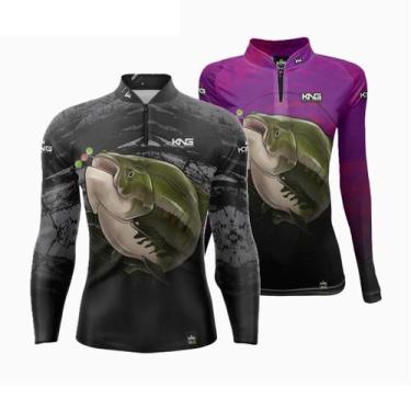 Imagem de Kit Camisa Camiseta De Pesca Casal King Tamba C/ Proteção Solar Uv50+ 