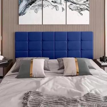 Imagem de Cabeceira Painel Estofada Suspensa Bia 1,60 Cama Box casal (Cinza Suede)