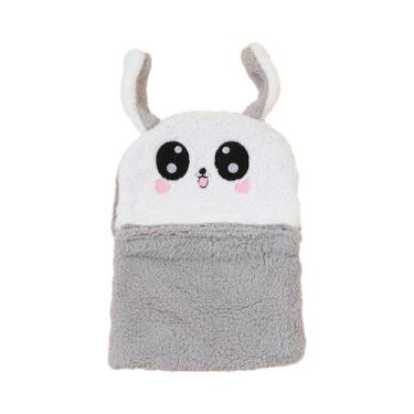 Imagem de Balaclava Infantil De Inverno Em Veludo Coral Com Desenho De Coelho, C