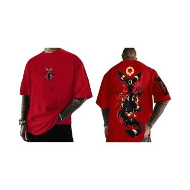 Imagem de Camiseta Masculina De Verão Pokémon Umbreon Manga Curta Respirável Top