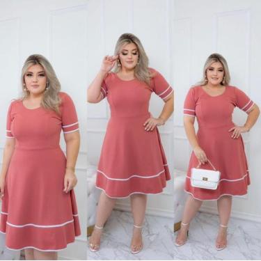 Imagem de Vestido Rodado Lindo Congresso Atacado Princesa Sem Estampa Barato - M