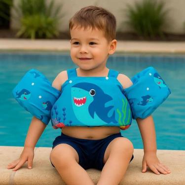 Imagem de Colete Piscina Criança Infantil Kids Bóia De Braço Nã Tubarã