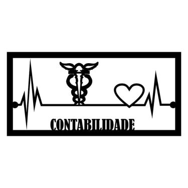 Imagem de Quadro Contabilidade 60cmx29cm - Cria Arte Laser Preto