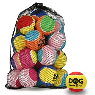 Imagem de INSUM Bolas estridentes para cães, bolas de brinquedo de cachorro estridentes para buscar, brinquedos engraçados para mastigar filhotes, Squeaker embutido, ideia para presente de aniversário de