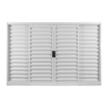 Imagem de Janela De Aco Veneziana Mgm 4 Folhas 100X120cm Rq70mm Branco