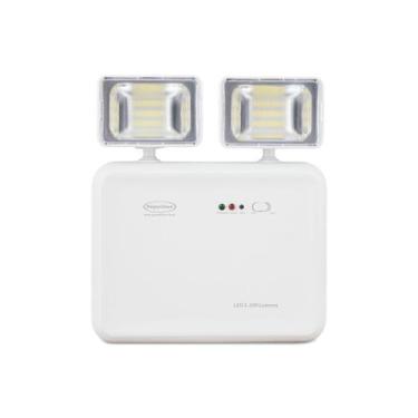 Imagem de Luz De Emergência LED Autônoma 2200 Lúmens 2 Faróis Bivolt Compacta Se