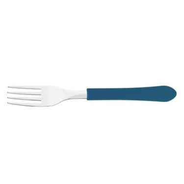 Imagem de Kit 3 Garfo de Mesa Tramontina Leme Inox Azul Oceano