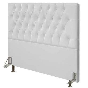 Imagem de Cabeceira Cama Box Casal King 193cm Diamante Corano Branco Z51 - Mpozenato