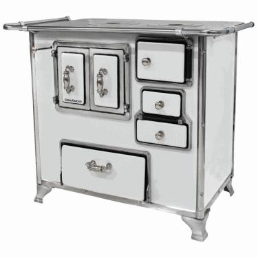 Imagem de Fogão A Lenha Venâncio Tradicional Nº02 Branco Gabinete Porta Dupla Na Esquerda 28994