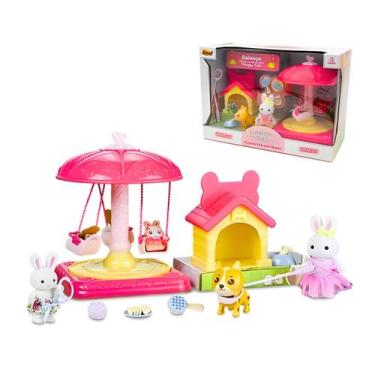 Imagem de Casinha Feliz Parque De Diversão Balanço Silvania Family C/ Coelha De 