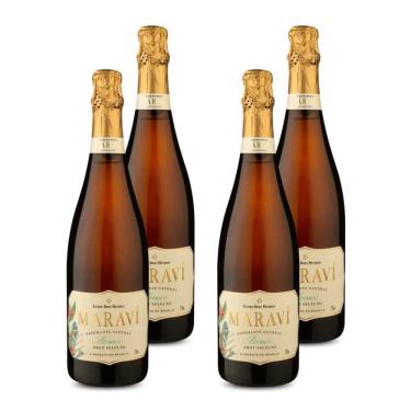 Imagem de Kit 4 Espumantes Entre Dois Mundos Maraví Branco Brut Brasil 750ml