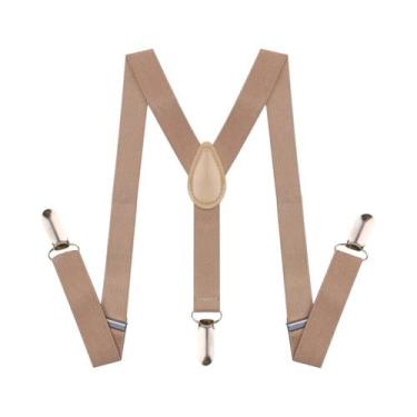 Imagem de Suspensórios Masculinos Reforçados Ajustáveis Com 3 Clipes Fortes Para