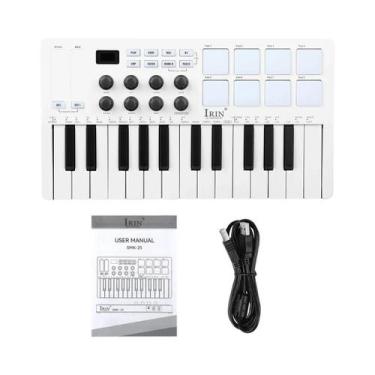 Imagem de Teclado Controlador MIDI USB Mini De 25 Teclas IRIN SMK-25 Portátil Re
