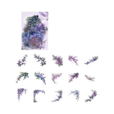 Imagem de Adesivos Vintage De Flores E Plantas À Prova d'Água, Pacote Com 30 Peç