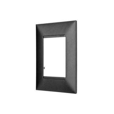 Imagem de Placa 3 Postos 4x2 Preta Pct /1 - LEGRAND PIAL PLUS +