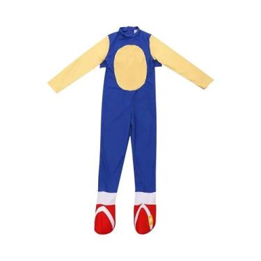 Imagem de Fantasia Infantil Sonic: Macacão Zentai De Ouriço Para Apresentações D