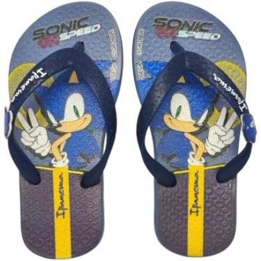 Imagem de Chinelo Dedo Infantil Menino Casual Dia a Dia Passeio Escola Praia Sonic Ipanema 27412-Masculino