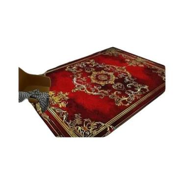 Imagem de Tapete Grande Com Padrão De Árvore De Natal Retro Vermelho Para Decora