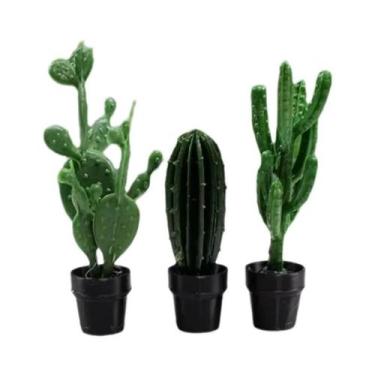 Imagem de Vaso De Planta Verde Miniatura Para Decoração De Casa De Bonecas, Aces