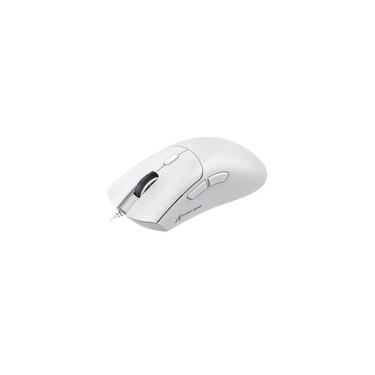 Imagem de Mouse Gamer com Fio Attack Shark R1 Ultraleve e design Ergonômico, 12.800 DPI, 6 Botões - Branco