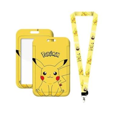 Imagem de Cordão De Pescoço Infantil Pikachu Desenho Animado Anime Porta-Crachá 