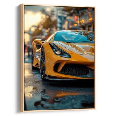 Imagem de Quadro decorativo Carro Lendário Nas Ruas ao Entardecer - Art Canvas, 