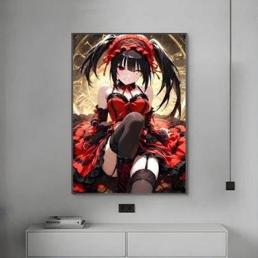 Imagem de Tokisaki Kurumi Anime Date a Live Adesivo De Pôster À Prova D'água De 