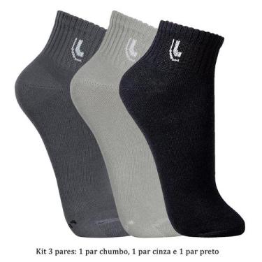 Imagem de Meia Lupo Sapatilha - Kit 3 pares Ref. 3223.089, Preto, Cinza, Chumbo,