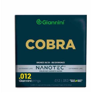 Imagem de Encordoamento Para Violão 6 Cordas Nanotec Cobra Giannini (.012 - .053)