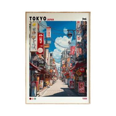 Imagem de Pôster De Parede Moderno Com Estampa De Loja De Ramen De Anime E Vista